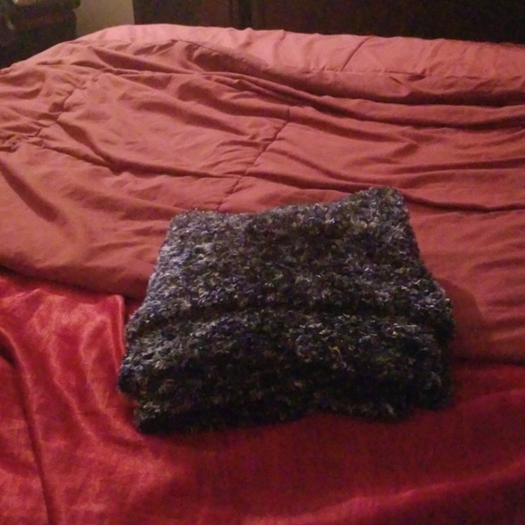 WOMEN'S 1 SIZE NAVY BLUE FLEECE REAL WARM SCARF!!! - Picture 5 of 8